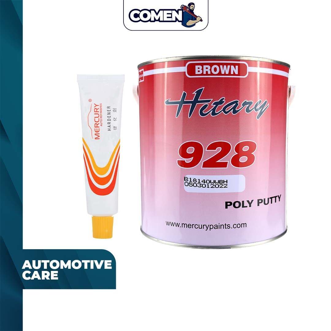 MERCURY Nissan Hitary 928 Poly Putty (Brown) 4KG With Hardener Car