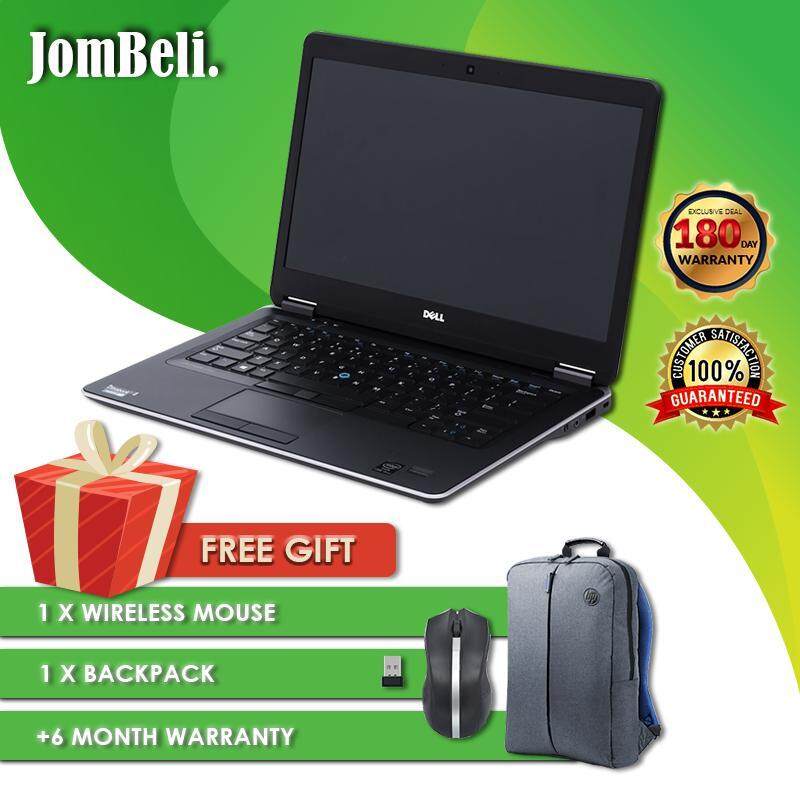 Dell Latitude E7440 Laptop Notebook Intel® Core™ i7-4600U 2.10GHz / 8GB / 128GB SSD / 14inch,Win7 home / Ultra Slim / FREE Wireless Mouse / Backpack / 6 Months Warranty (Refurbished) Malaysia
