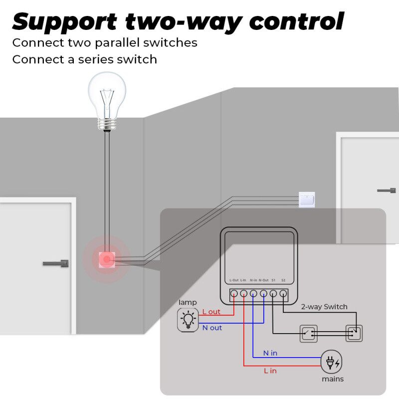 16A tuya Công Tắc Wifi thông minh 2-cách công tắc điều khiển mini thông minh Breaker cuộc sống thông minh kiểm soát hỗ trợ Alexa Google nhà yandex Alice