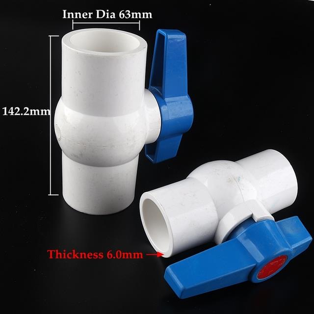 [HOT W] Inside Dia 20/25/32/40mm PVC Pipe Ball Valves Water Irrigation ...