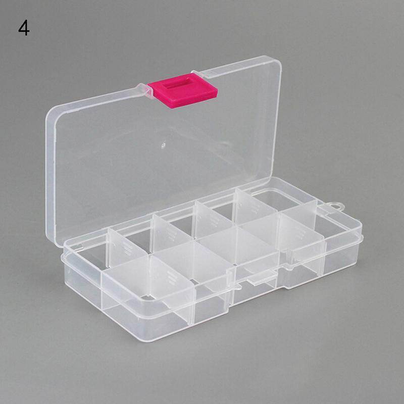 Ministar Plastic10 Slots Adjustable Jewelry Storage Box Case Craft Organizer Beads