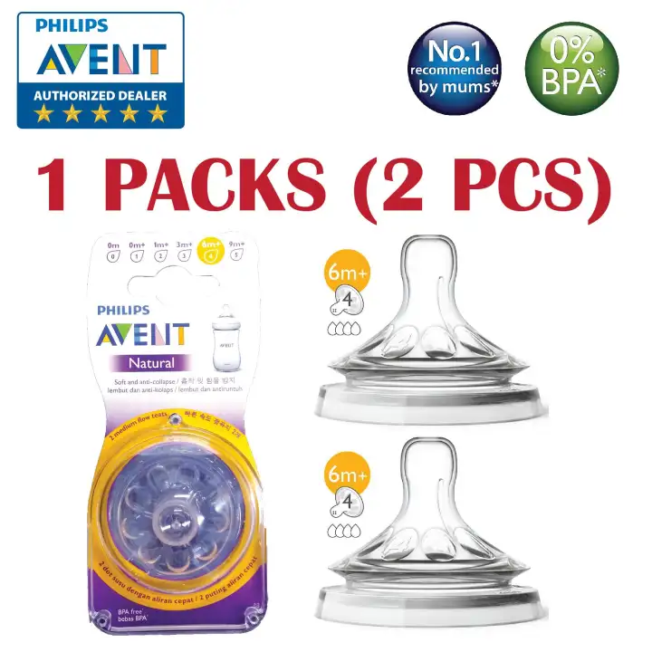 avent natural teats 6m 