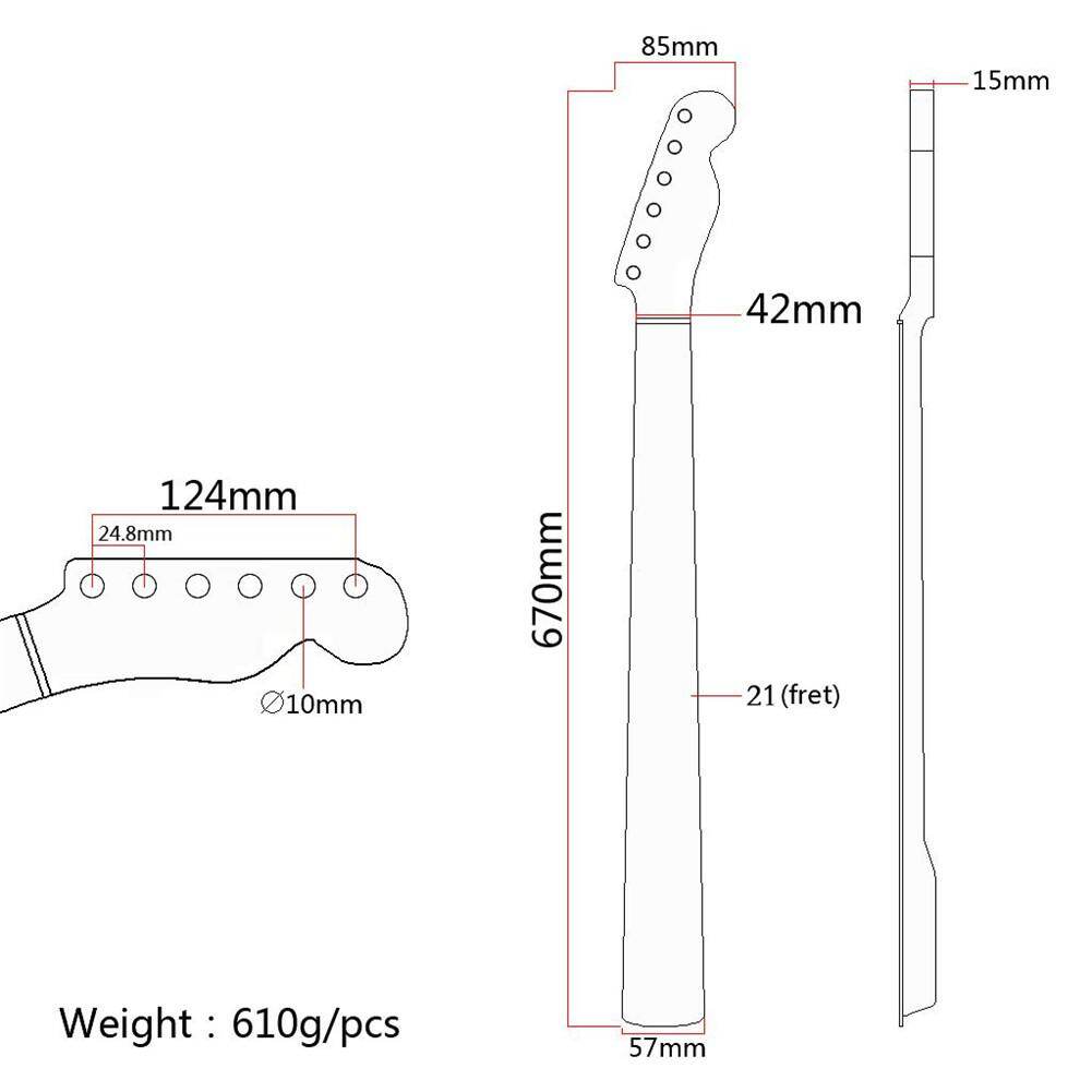 Cổ Ghi Ta Điện TL 21 Phím Đàn Guitar Điện