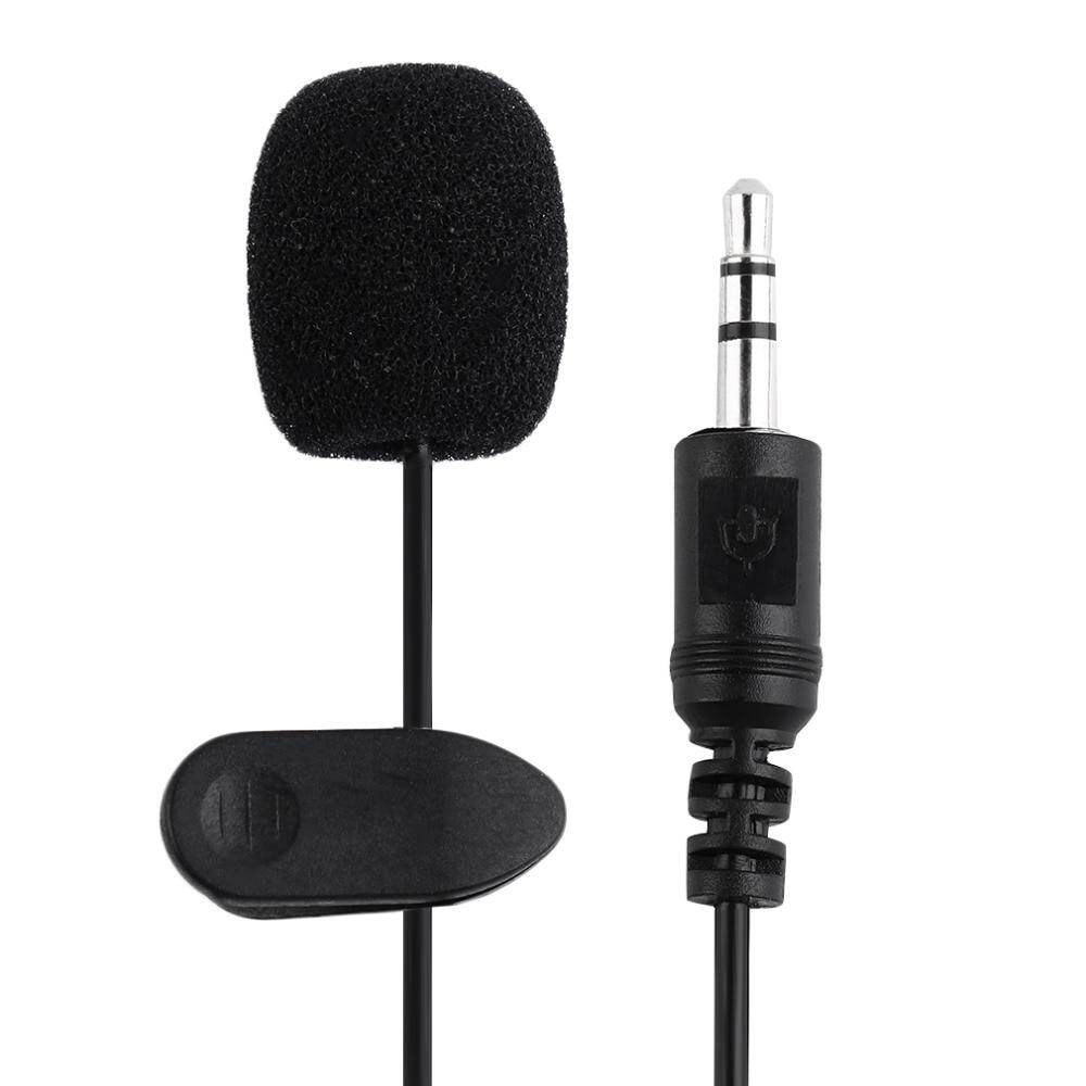 Mini 3.5mm Microphone Portable 1.5M Headset Lapel Lavalier Clip Noise Reduction With MIC For PC Computer Lecture Teaching 4 Pole for Mobile Phones