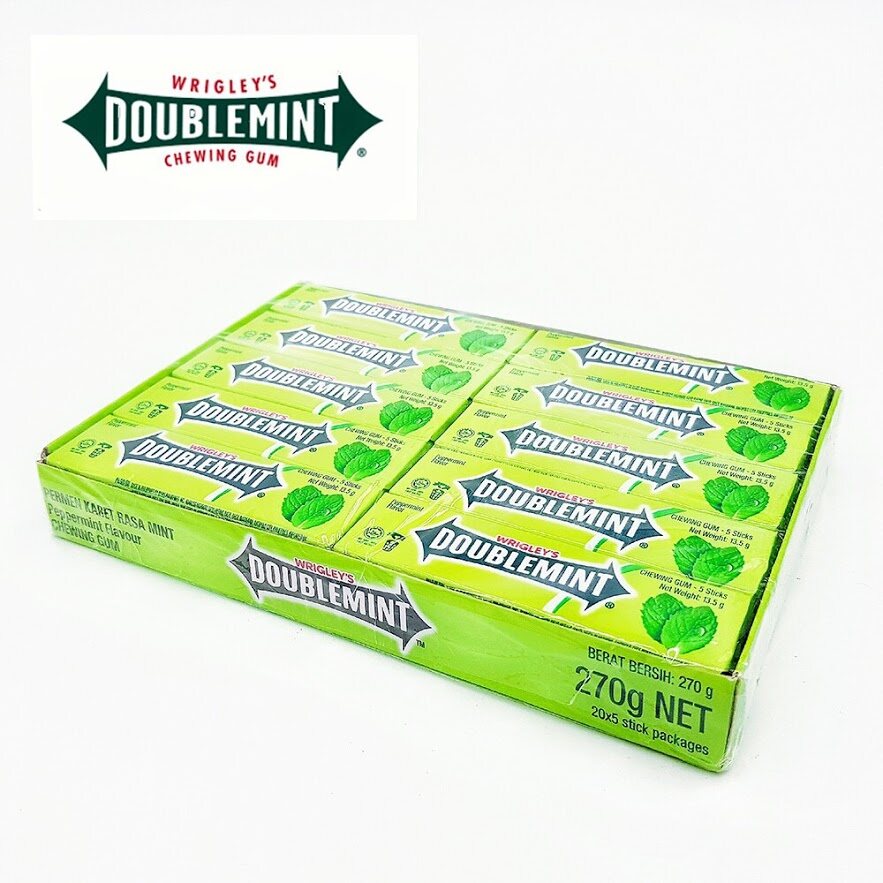 Wrigleys Doublemint (Green) Chewing Gum 5stickX20pcs Halal