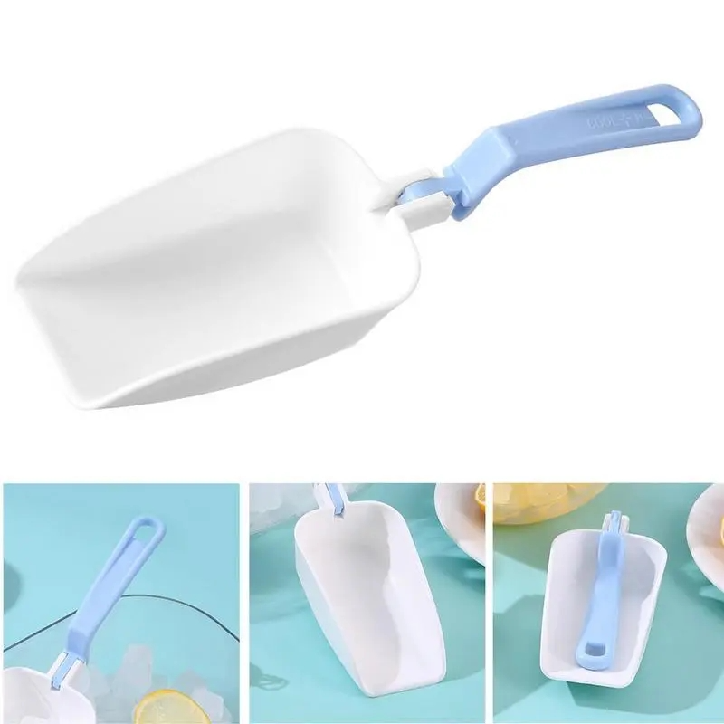 Ice Scoop for Ice Machine Long Handle Space Saving Portable Ice Scoop Refrigerator Ice Scraper Deicing Tool Kitchen Clean Gadget