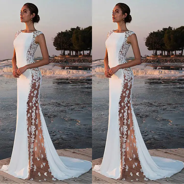 Xi Zang Mall Women Solid Formal Wedding Bridesmaid Lace Evening