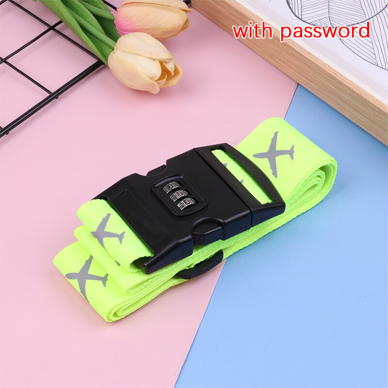 SHENGHAN Travel Luggage Strap Adjustable Password Lock Packing Belt Baggage Secure Lock