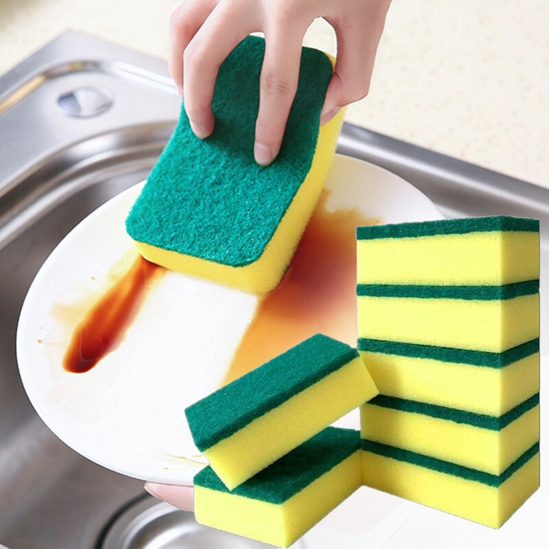 Miếng mút rửa chén dĩa khử trùng nano làm sạch thần kỳ hai lớp sử dụng trong nhà bếp-INTL
