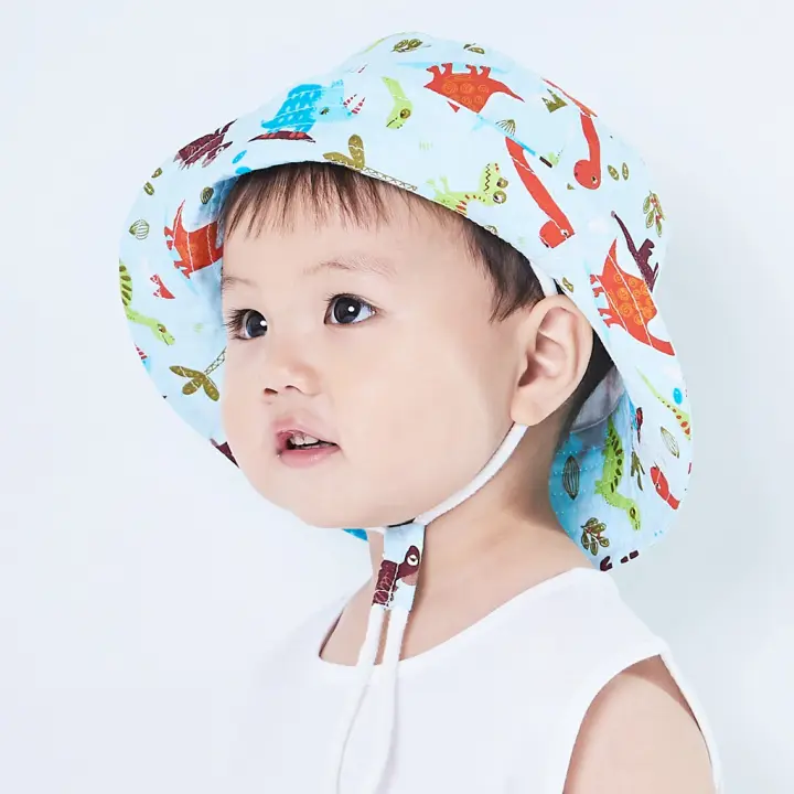 baby beach hat with strap