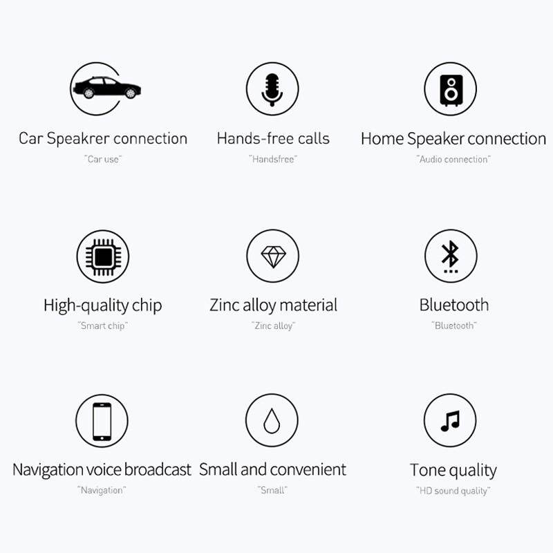 Baseus Bluetooth Transmitter Wireless Bluetooth Receiver 5.0 Car AUX 3.5mm Bluetooth Adapter Audio Cable For Speaker Headphones