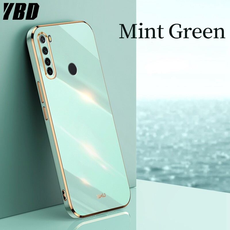 YBD Plating phone Case For Xiaomi Redmi Note 8 2021 casing,Precise Camera Protection cases Luxury Straight Edge Cover