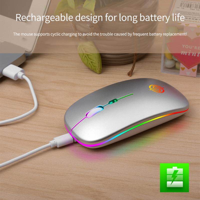 New Wireless Mouse Rgb Rechargeable Mouse Wireless Computer Silent Mause Led Backlit Ergonomic Gaming Mouse For Lap Pc