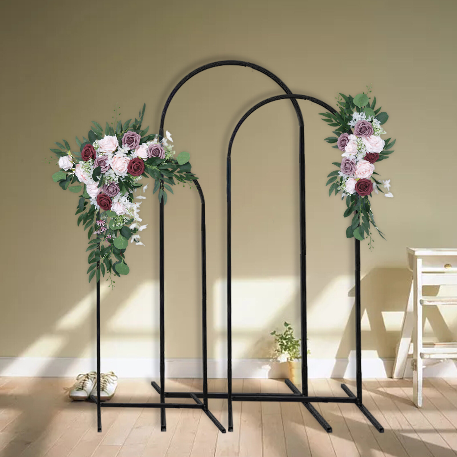 Blesiya 2Pcs Flower Arch Dried Garland Wall Props Wreath for Wedding Aisle  Decor | Lazada