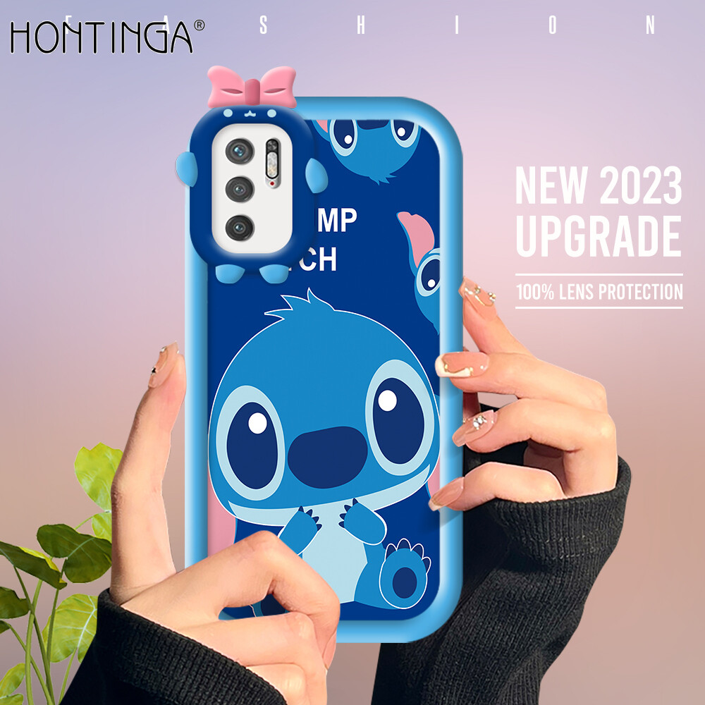 Hontinga Casing Case For Xiaomi Redmi Note 10 5G Note 10 Pro Note 11 5G Pro+ 5G Case Cute Stitch Soft Silicone Full Cover Shockproof Rubber Cases Back Cover Phone Casing Softcase For Girls