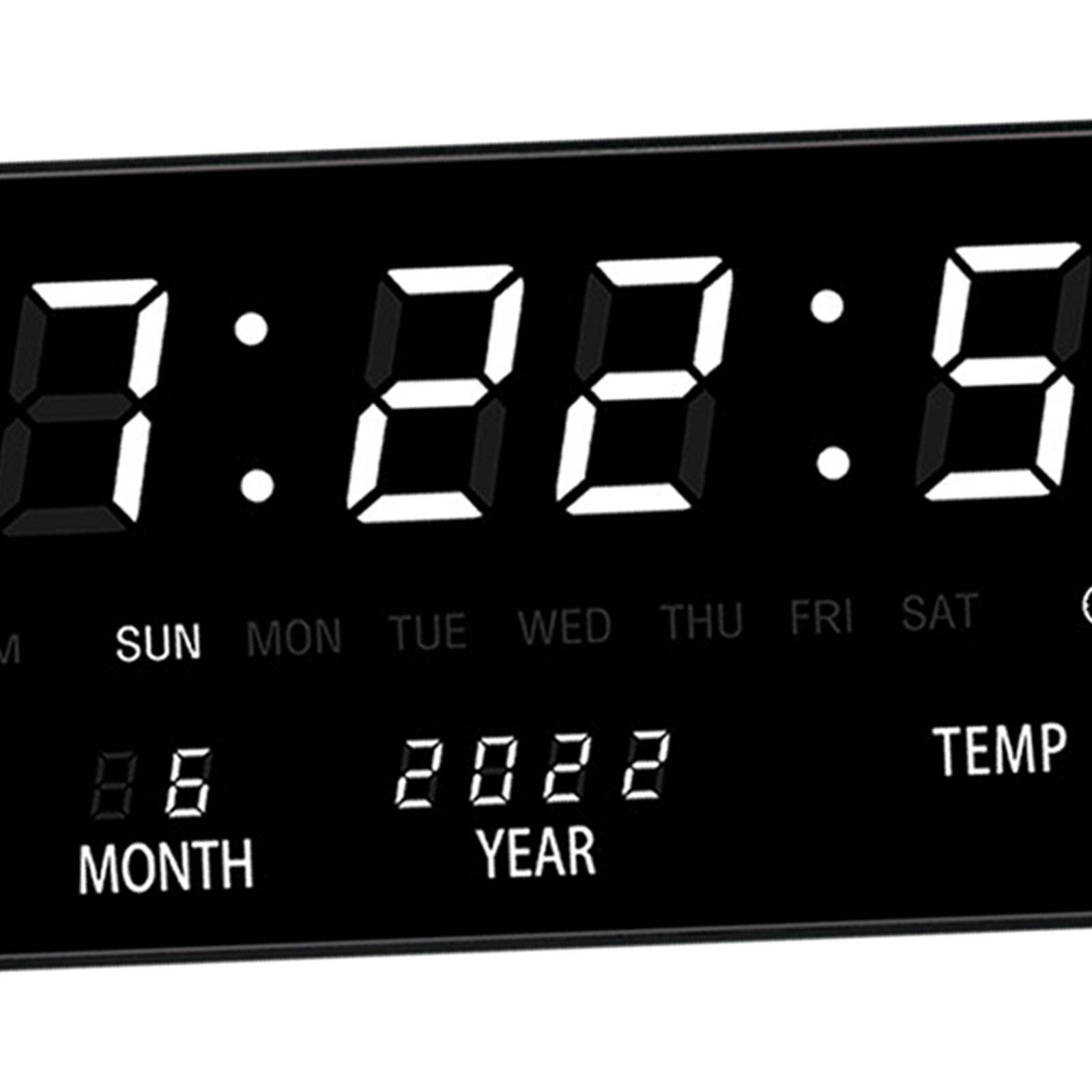 Blesiya Digital Alarm Clock with Temperature Display Date for Bedroom Elderly