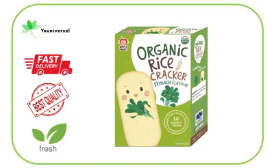 APPLE MONKEY Organic Rice Cracker Spinach Flavour