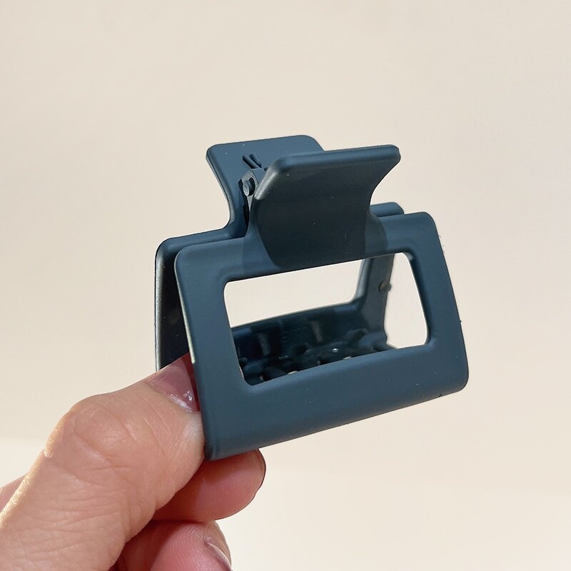 Pure color frosted square hair clip female Korean style simple fashion all-match shark clip hair accessories