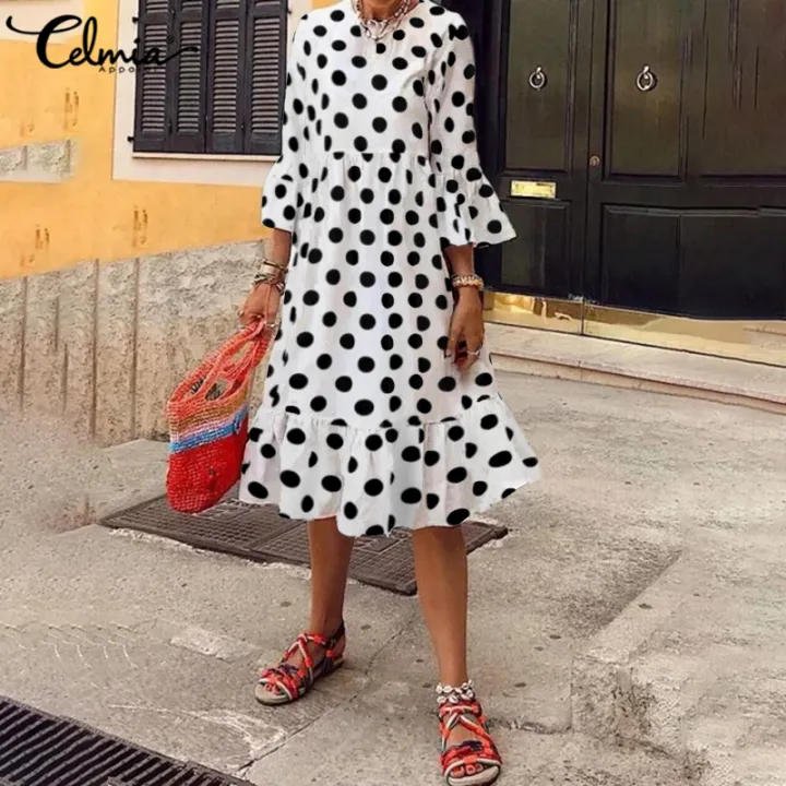 dot shirt dress