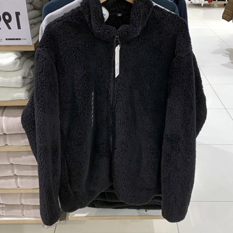 UNIQLO Optimal home in the winter of 2020 the new long wool polar fleece zipper jacket jacket soft waxy fur coat male 419505 U home Genuine Japan New style