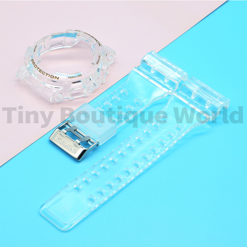 (Ready Stock) Black Silicone Watch Strap with Case For Casio G-SHOCK Male GA-110 GA100 GA120 GA-140 GA150   GD-120 /100/110 GLS-100/110/120 Silicone Set Attached tool
