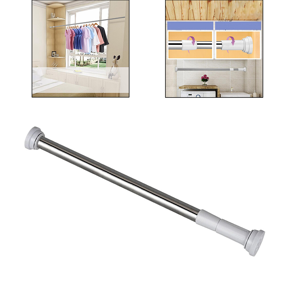 Baoblaze Rod Rail Spring Extendable Telescopic Tension Curtain Pole