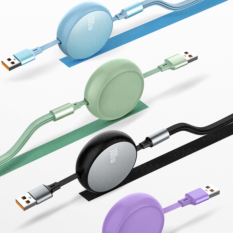 Vaorlo 3 Trong 1 6A USB C Cáp Có Thể Thu Vào Nhanh dây sạc 1.2M 100W loại USB C Cáp Cho Micro Android Huawei Dòng Tương Thích Với iPhone 14 13 12Pro Max