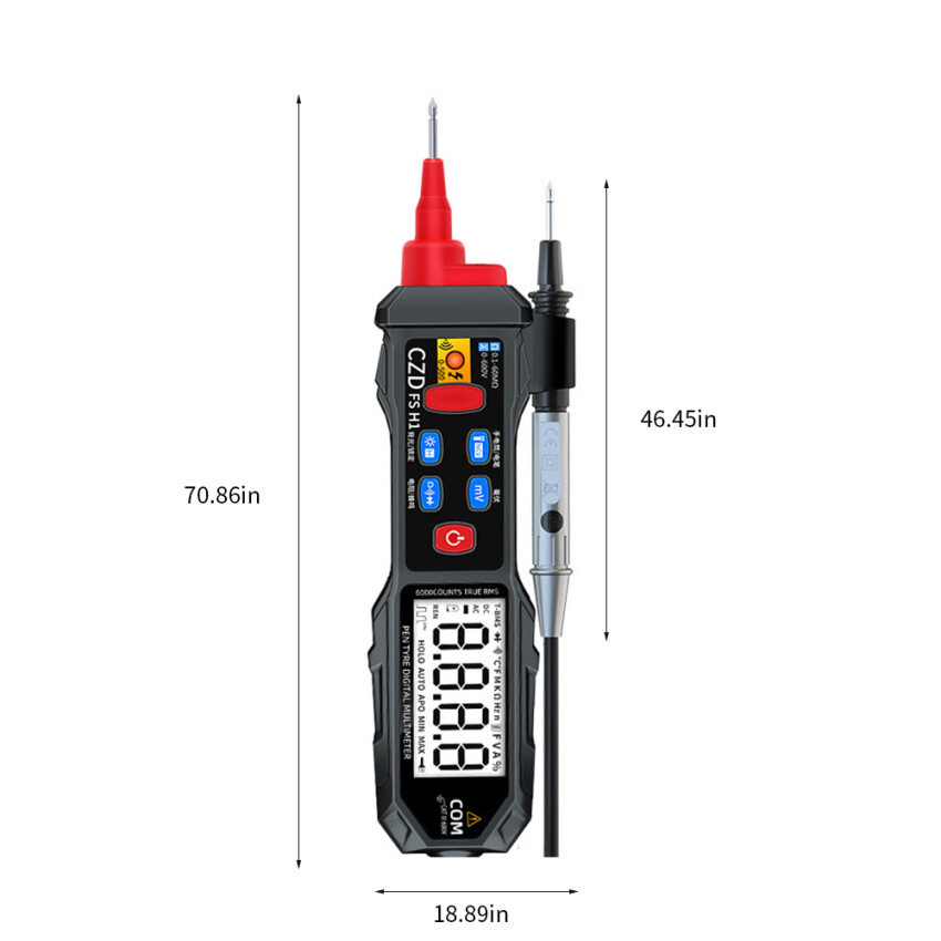 Loại Bút Vạn Năng NCV Cầm Tay Màn Hình LCD Đèn Nền Đa Năng Kế Kỹ Thuật Số DC/Đồng Hồ Đo Điện Áp Xoay Chiều