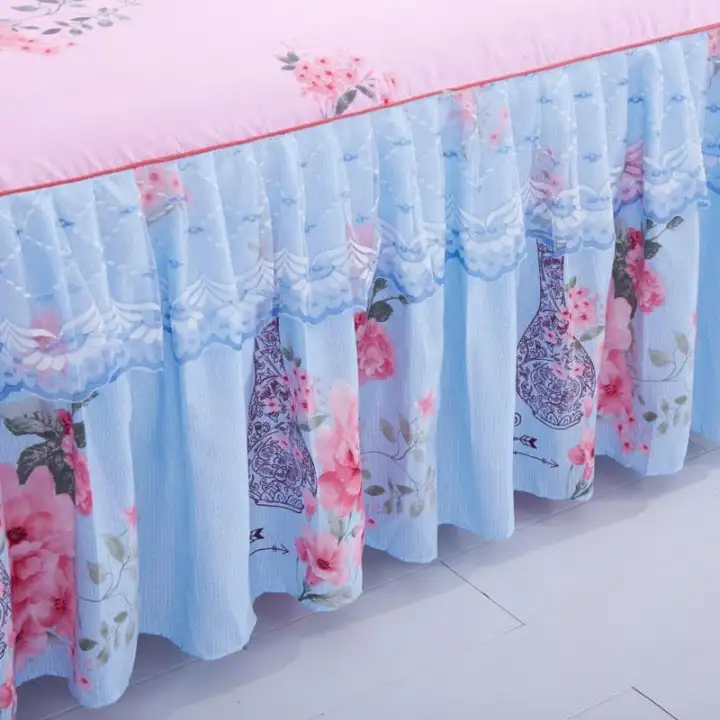 1pc New Sanding Lace Bedspread Fashion Queen Bed Skirt Thickened