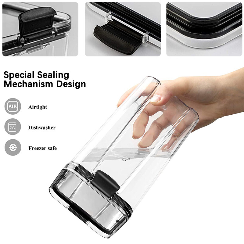 Hộp Đựng Tủ Lạnh Trong Suốt Konco Hộp Nhựa Đựng Thực Phẩm Gia Dụng Có Thể Xếp Chồng Lên Nhau Bể Chứa Gia Vị Ngũ Cốc Hộp Đựng Nhà Bếp Hộp Đựng Hạt Cà Phê, Nhà Bếp Tổ Chức