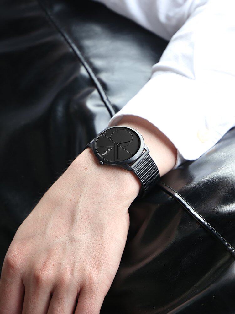 Authentic Calvin Klein Minimal SWISS ETA Black Stainless Steel Men Women Ladies Couple Watch Jam Tangan Lelaki Perempuan Wanita K3M514B1 K3M524B1 Lazada