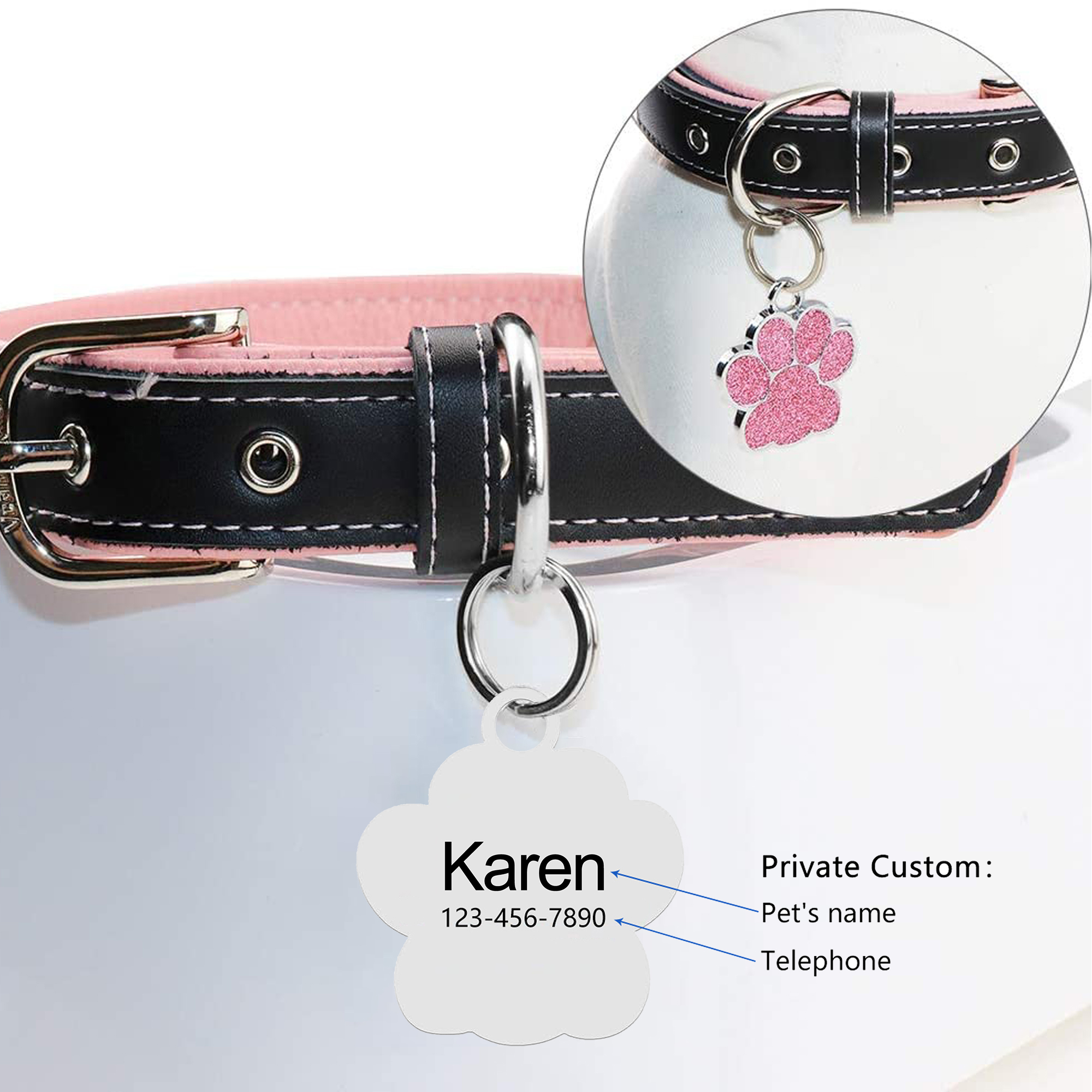 1 PC cá nhân khắc mèo cưng thẻ tên tùy chỉnh Dog ID tag Phụ KiệN Cổ Áo tên nơi chống mất Mặt dây chuyền móc khóa kim loại