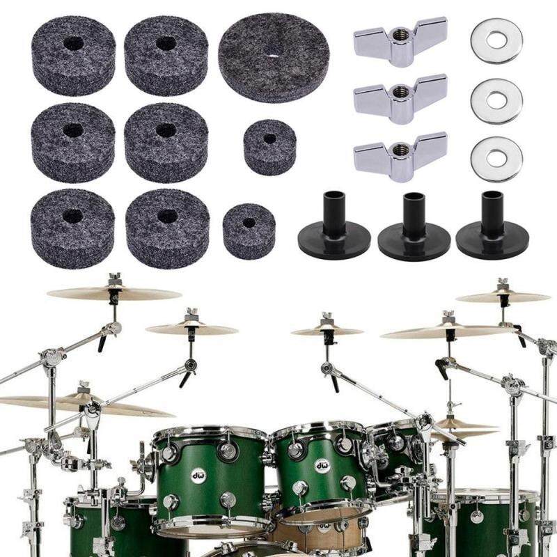 OnLook 18 cái/bộ Chesy Phụ Kiện Trống Bộ Cái Chập Chả Nỉ + Kiêm La Bàn Tay + Hạt Cánh + Tặng Máy Rửa Phong Cách: phụ Kiện trống Bộ