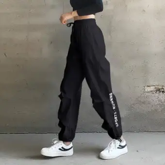 black cargo pants high waist