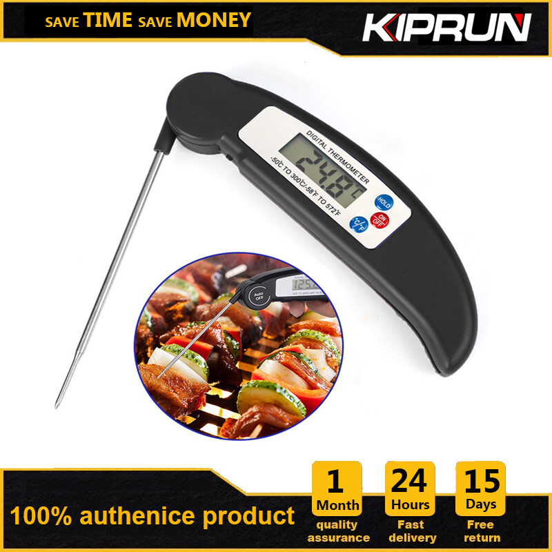KIPRUN Digital Probe Thermometer, Foldable Food BBQ Meat Oven Folding Kitchen Thermometer Cooking Milk Water Oil Liquid Probe Kitchen Tools Auto Shutdown