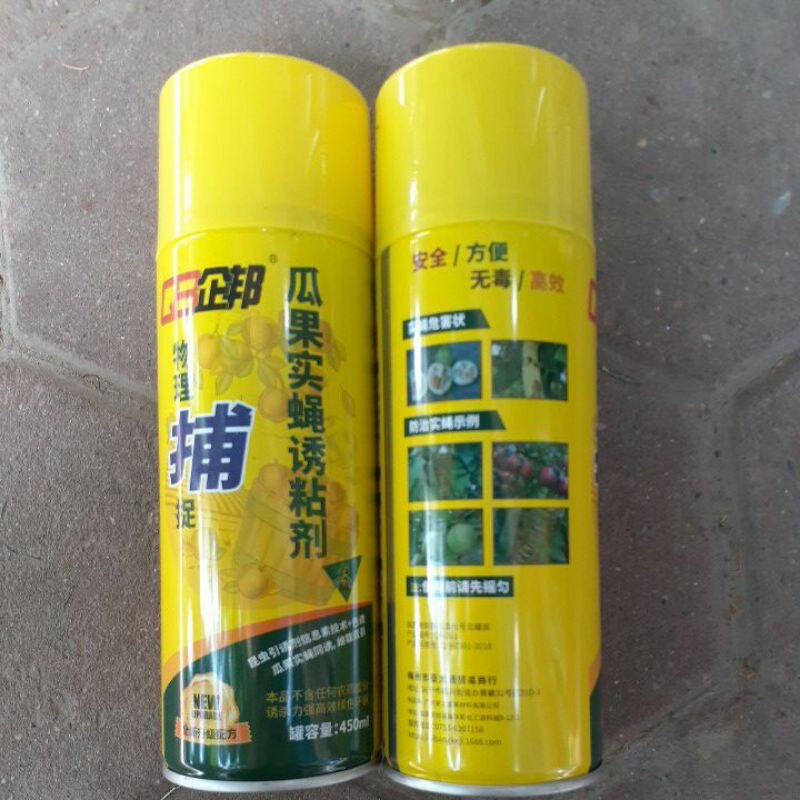 1 chai keo xịt dính ruồi vàng