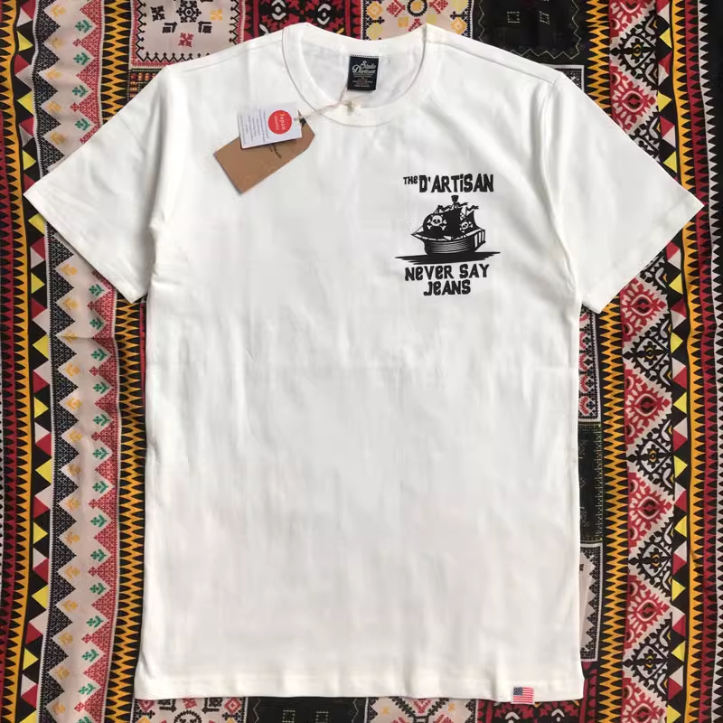 Ready stock Studio D Vintage Summer Print Piggy Cotton Short Sleeve T-Shirt