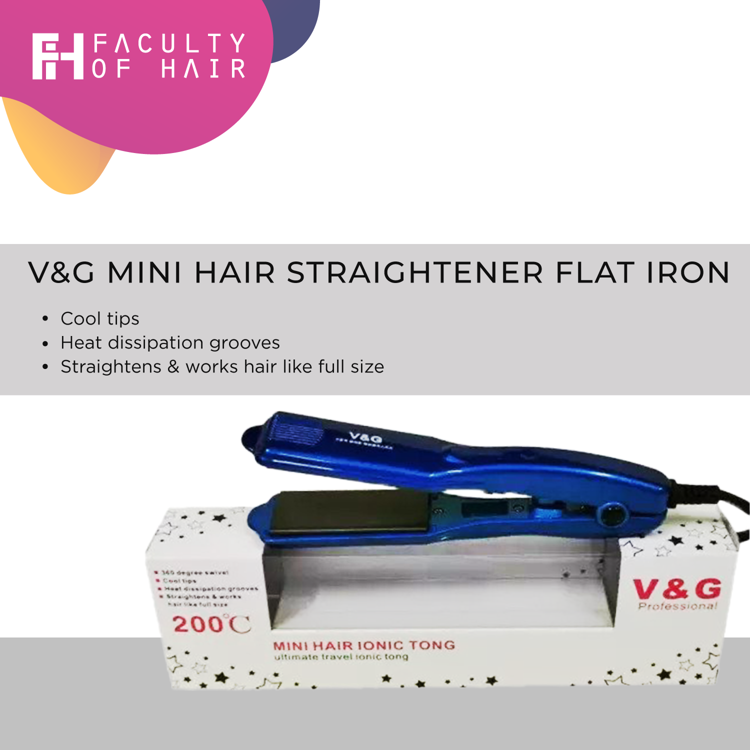 V&g flat hotsell iron hair straightener