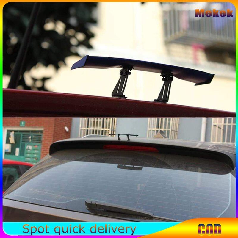 Mekek Car Tiny Tail Wing Black ABS Mini Rear Wing Spoiler Universal Car Refitting Tool