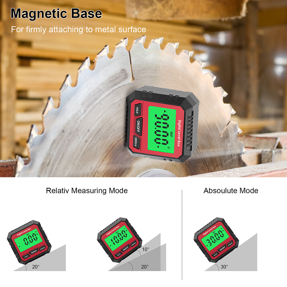 Portable Angle Protractor Magnet Bevel 90 Degree Digital Inclinometer Level Meter Tester