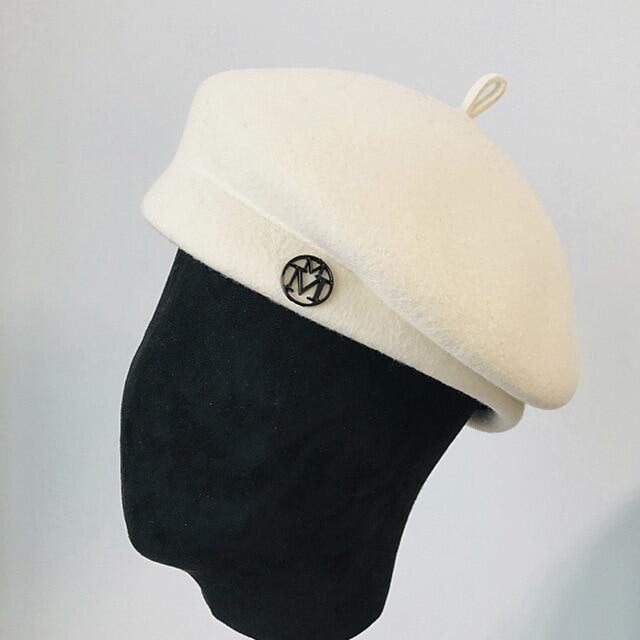 Classic Ladies Beret Hat Fancy Wool Felt Hat Warmer Winter Hat Cap White Black Women Fedora Hat Fascinator Pillbox Hat Formal