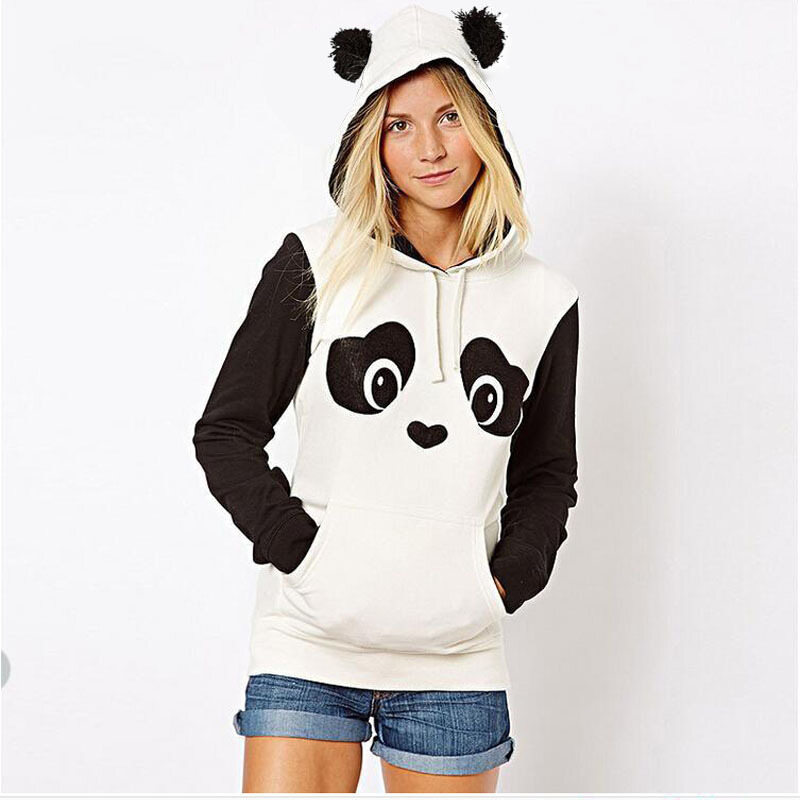 Panda Jacket Couple Sweater Hooded Student Harajuku Plus Size Top Loose Panda Head Jacket For Men Women