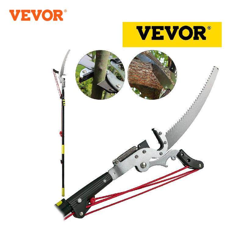 VEVOR Tree Pole Pruner 5.4-17.7Ft Extendable Chainsaw With 3-Sided ...