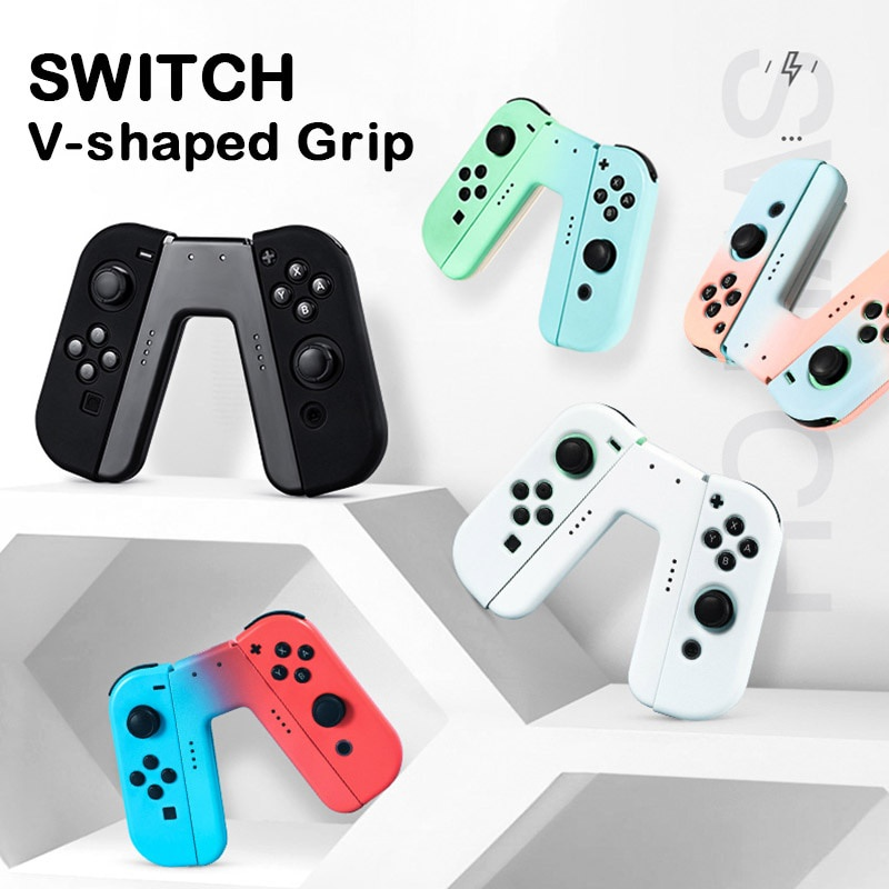 Tay Cầm Sạc Nhanh Hình Chữ V Cho Nintendo Switch Oled JoyCon Đế Sạc Bộ Điều Khiển NS Giá Đỡ Tay Cầm Chơi Game