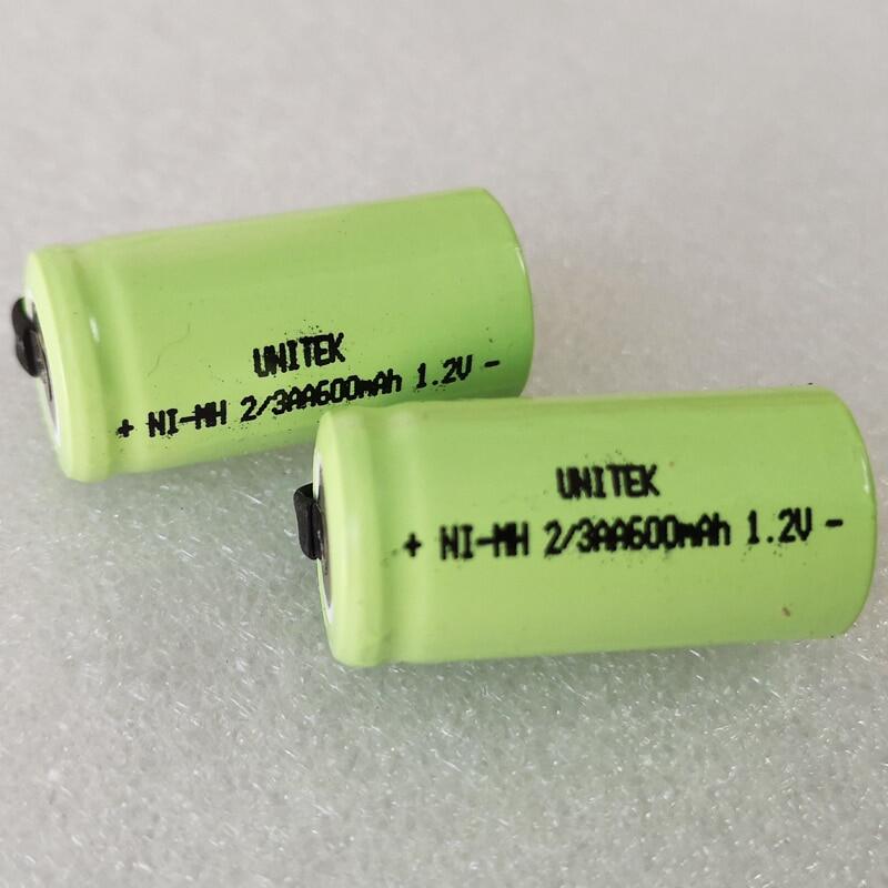 Us 600mah 1 2v 2 3aa ni mh 2 3 aa nimh cell 