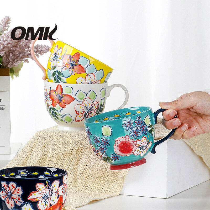 OMK American ceramic 500ML Breakfast cup mugs coffee