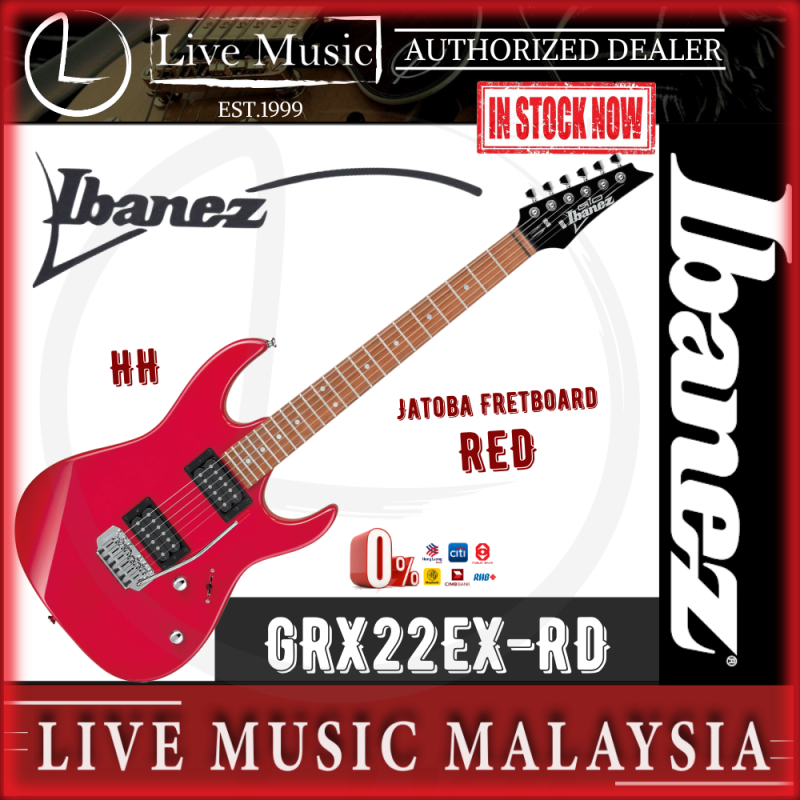 Ibanez GRX22EX GIO Series Solidbody Electric Guitar - Red (GRX22EX RD) Malaysia