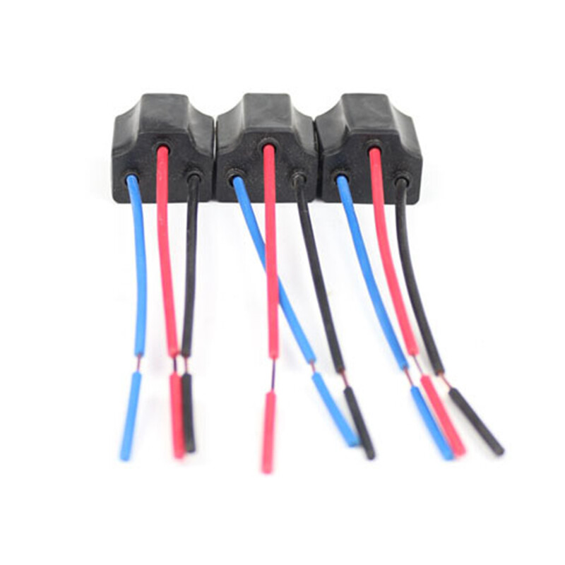 ZHANTONG H4 Three Holes Ceramic Wire Wiring Car Head Light Bulb Lamp Harness Socket Plug