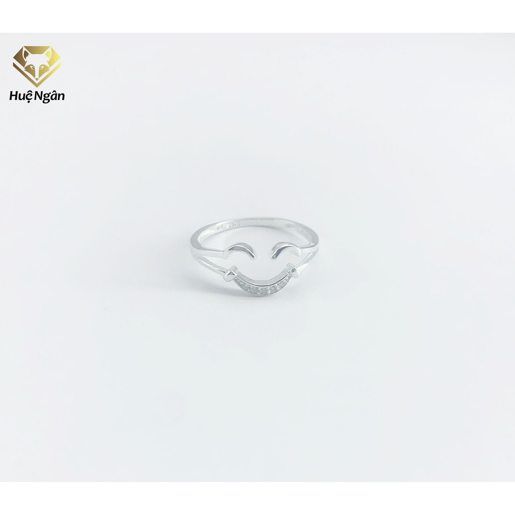 Nhẫn bạc ý 925 huệ ngân - happy face s160022