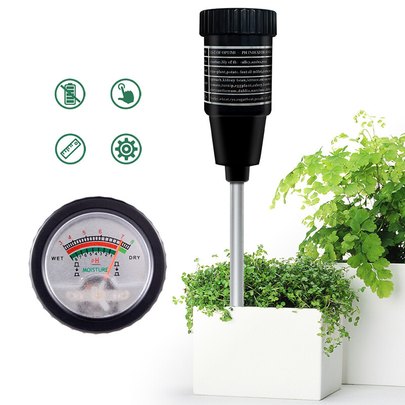 Máy Đo Độ Ẩm PH Đất 2 Trong 1 Máy Đo Độ PH Đất Chống Rỉ Độ Chính Xác Cao